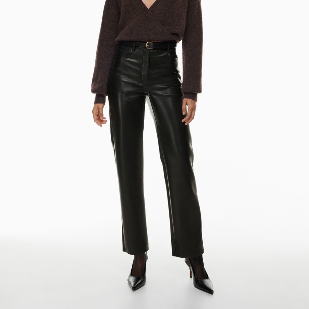 Wilfred Aritzia Melina Pants in Black Vegan Leather, Size 2
